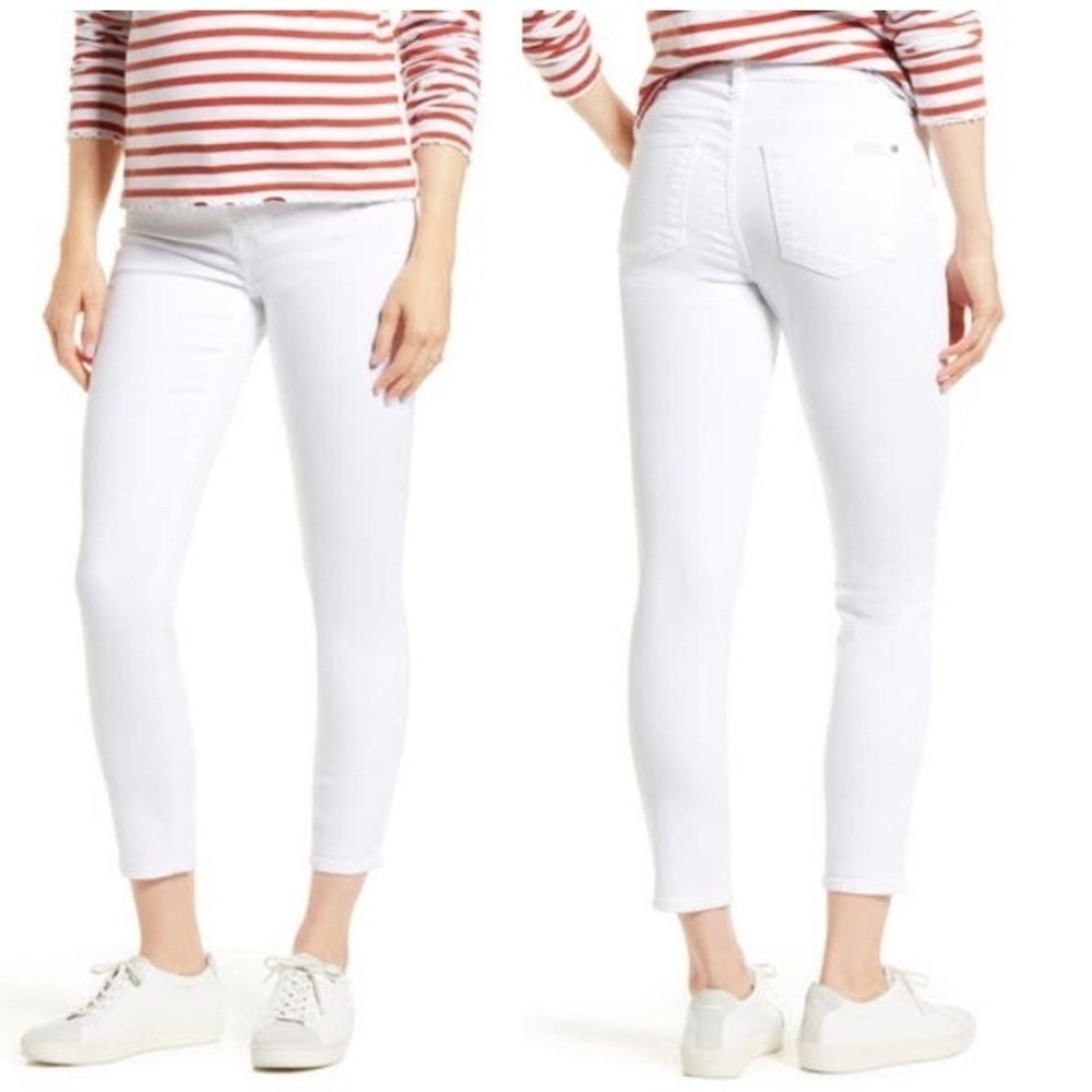 7 For All Mankind White Skinny Jeans